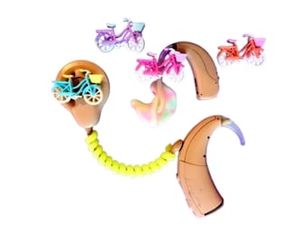 Accesorio para audífonos: tesoros de bicicleta o tubo de sombrero o joyas cocleares - Accesorios para audífonos o accesorios para implantes cocleares