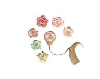 Mini Glitter Rose Cochlear Bling Cochlear Implant Accessory