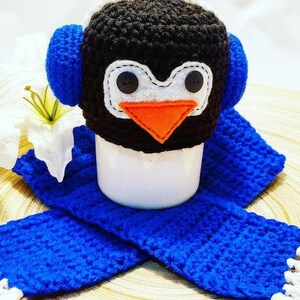 PDF, Crochet Photo Prop, Newborn Photography, DIY Crochet Pattern,Infant Photo, Penguin Hat, Kids Photos, Baby Shower Gift, Holiday Photos