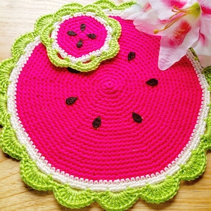 CROCHET Watermelon PDF PATTERN for beginners Home Farmhouse Country Style Decor Easy Crochet Pattern,