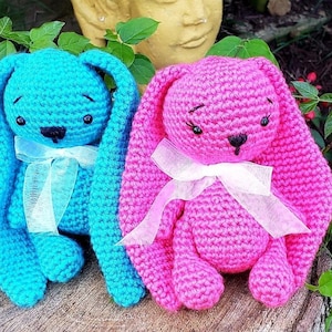 Schema PDF, schema coniglietto all&#39;uncinetto, piccolo coniglietto, giocattolo fatto a mano, giocattolo per bambini, schema fai da te, schema amigurumi, schema rapido