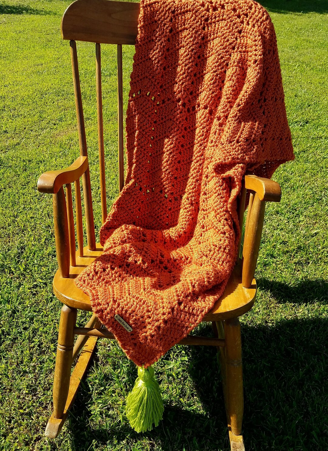 PATTERN for Crochet Chunky Fall Blanket, Crochet Afghan, Home Decor ...