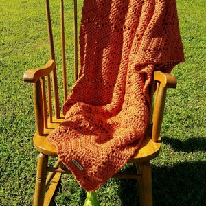 PATTERN for Crochet Chunky Fall Blanket, Crochet Afghan, Home Decor, Fall Decor, Simple PDF Pattern, DIY, Autumn Afghan Blanket
