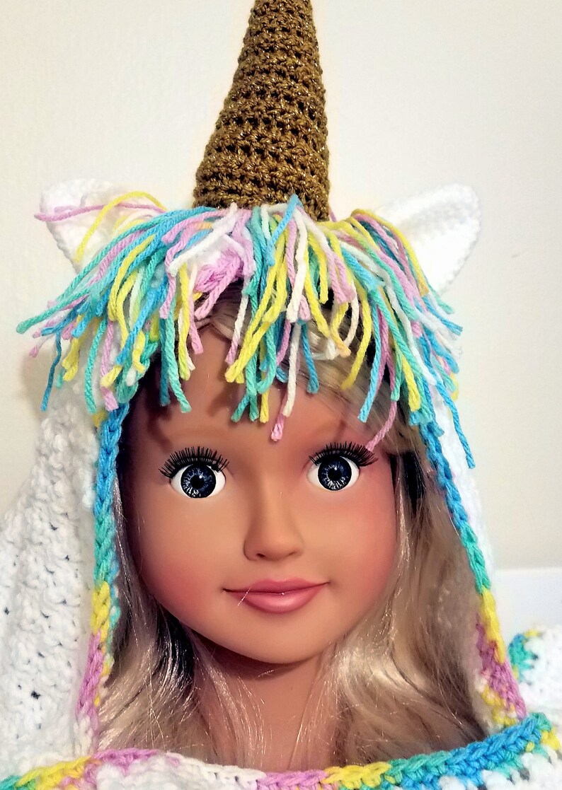 Hooded CROCHET UNICORN Blanket Pattern Pdf Download Pattern Etsy