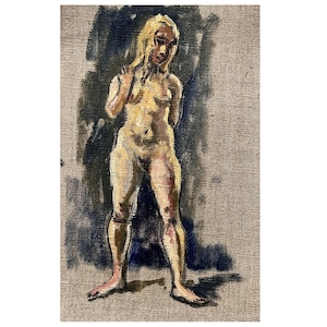 Figure Painting - Standing Nude/Night Class - 6x9 Oil on Linen