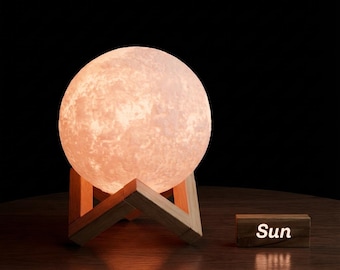 STL-Datei Sonne Tischlampe Sonnensystem Schreibtischleuchte 3D Druck