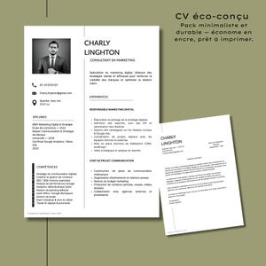 Canva Corporate CV Template | Modern CV Template | Cover Letter + Guide | Marketing Communication CV | Download