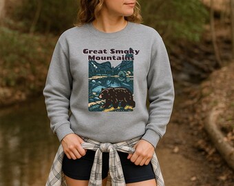 Great Smoky Mountains Bear Sweatshirt • Hiking Crewneck
