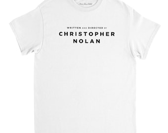 Camiseta escrita y dirigida por Christopher Nolan / Oppenheimer / Interstellar / El caballero oscuro / Origen / Dunkerque