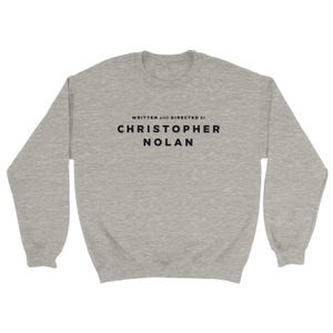 Christopher Nolan Written & Dirigiert Sweatshirt / Oppenheimer / Interstellar / Dark Knight / Invention / Dunkirk