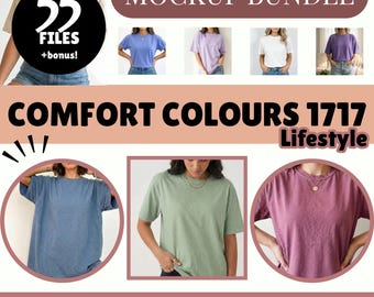 Comfort Colors 1717 Mockup BUNDLE Lifestyle 55 photos 20 Colors