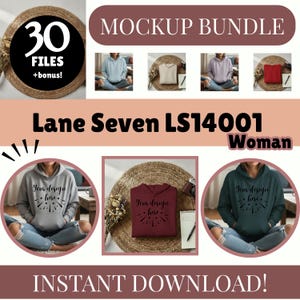 Lane Seven LS14001 WOMAN Mockup Bundle - 30 Hoodie Mockups
