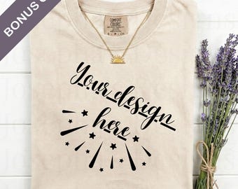 Comfort Colors 1717 Ivory Mockup Flat Lay
