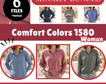 Comfort Colors 1580 BUNDLE Mockup Lifestyle 6 Colors