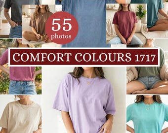 Comfort Colors 1717 55 Lifestyle Mockups - 20 Colors Different Style POD Sellers