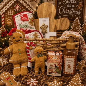 Gingerbread Man Christmas Gift Basket