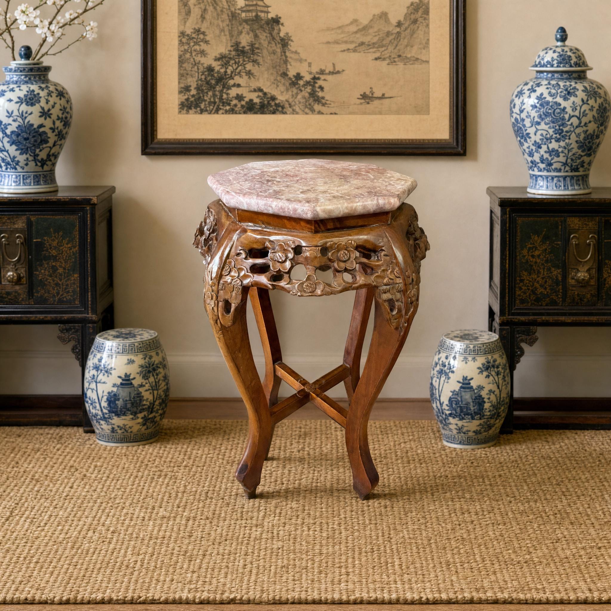 Antique Marble Coffee Table Asian - Etsy