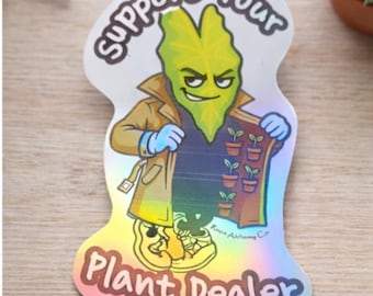 Pegatina divertida de "Distribuidor de plantas"