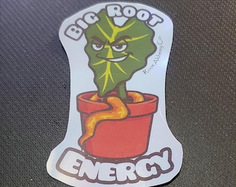 Divertida pegatina de "Big Root"