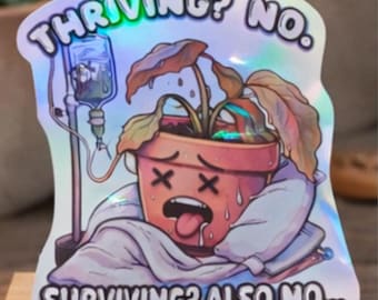 Pegatina divertida de "Prosperando"