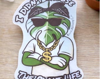 Pegatina divertida de "Vida vegetal"