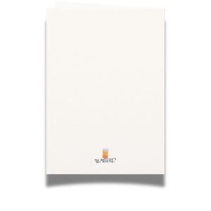 May include: A white greeting card featuring a small illustration of an orange prescription pill bottle at the bottom center, accompanied by the black typewriter-style text that reads, The Medicine's Not Working.