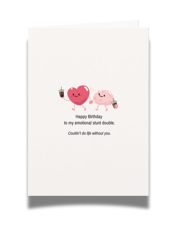 Emotional Labor BFF Birthday card | Quirky Bday | Bestie card