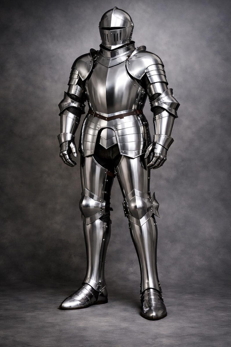 Medieval Full Suit of Armor – Handmade Steel Knight Armor – LARP ...