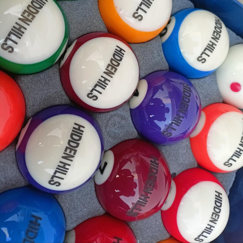 Personalized Pool Ball Set Custom Billiards Gift Engraved Pool Balls ...