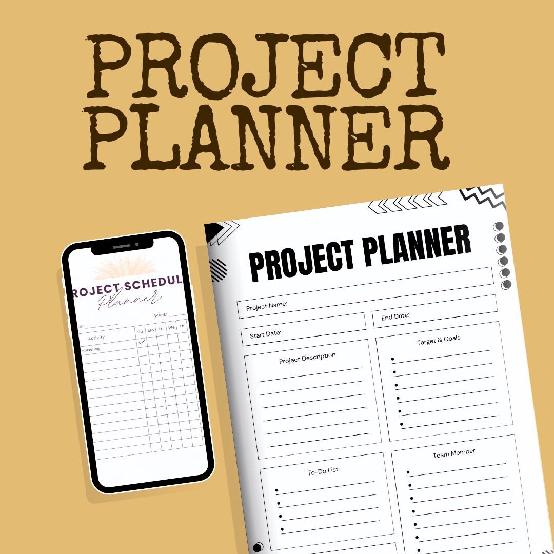 Project Planner Printable, Task Management Worksheet, Productivity ...