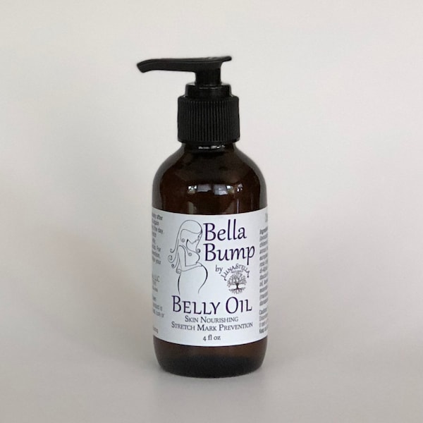 Belly Oil - Bella Bump Stretch Mark Prevention - Clean. Safe. Effective.