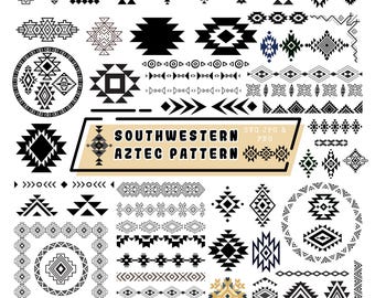 Southwestern Aztec Pattern SVG Bundle, Aztec Svg, Southwestern Elements Svg, Tribal Pattern Svg, Aztec Elements Svg, Western Svg