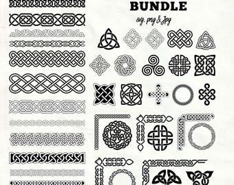 Celtic Corners Svg: Celtic Bands Svg, Celtic Knot Svg, Celtic Knot Borders, Ornamental Frame Corners, Knotwork Frame SVG, For Cricut