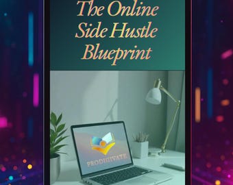 Online Side Hustle Blueprint E-Book | Digital Download Guide to Making Money Online, Passive Income