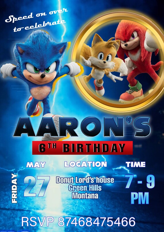 Sonic the Hedgehog Thunder Download Digital Birthday - Etsy Sonic the Hedgehog Thunder Download Digital Birthday - Etsy