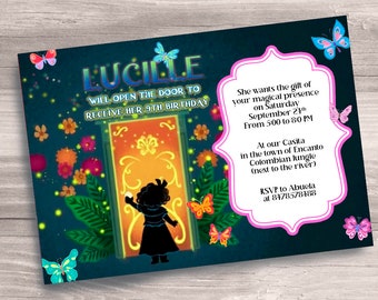 Encanto Birthday Invite | Personalized Invitation, Custom Invite | Digital File to Print or ShareVia Text Message Whatsapp E-Mail PNG
