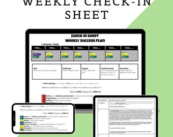 Digital Weekly Check-In Sheet (Editable Google Doc + PDF) — Reflection & Progress Tracker for Students