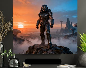 Lámina artística de Alien Hunter: Paisaje épico de ciencia ficción (Descarga digital)