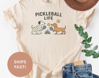 Pickleball-Shirt, Pickleball-Life-Hund-Grafik