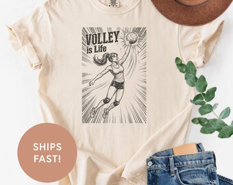 Volleyball Shirt, Volley Is Life Woman Player Graphic