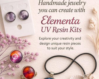 Glow-in-the-Dark DIY UV Resin Jewelry Kit – Make Your Own Earrings, Rings & Pendants
