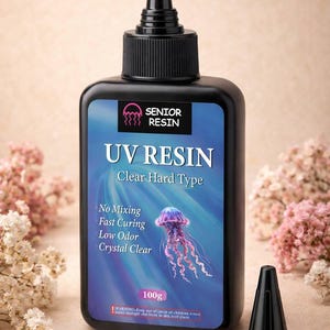 Resina UV transparente/dura, sin burbujas, para joyería (100 ml/3,38 fl oz)