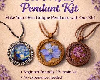 DIY Glow in the Dark UV Resin Pendant Kit | Flowers & Images