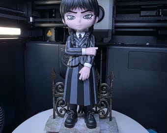 Chibi Gothic Girl – Hand Painted Resin Display Figure