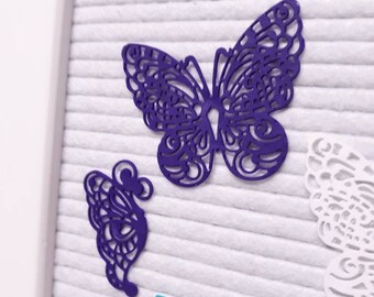 LACE BUTTERFLIES icons Accessories for Letterboards handmade with polymer clay - choose your set and colors