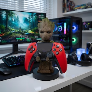 Hållare för handkontroll i harts, skrivbordsorganisatör inspirerad av trädkaraktärer för gamers