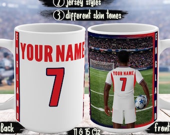 Mug fan de football d'Angleterre, cadeau fan des trois lions, coupe d'Angleterre de football, cadeau supporter de football d'Angleterre, tasse fan de sport, tasse à café de l'équipe d'Angleterre