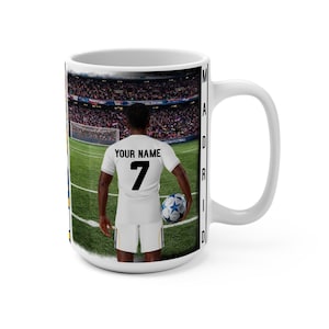 Mug Real Madrid personnalisé, tasse à café Real Madrid personnalisée, cadeau personnalisé Real Madrid pour lui, cadeau fan de football personnalisé image 5