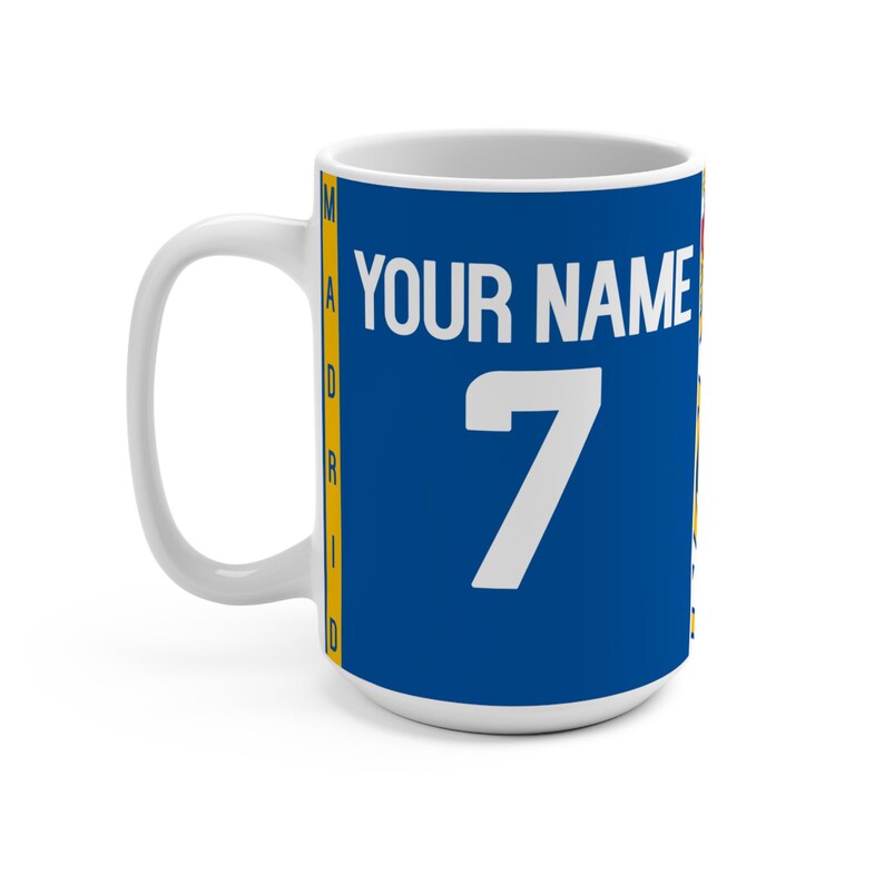 Mug Real Madrid personnalisé, tasse à café Real Madrid personnalisée, cadeau personnalisé Real Madrid pour lui, cadeau fan de football personnalisé image 8