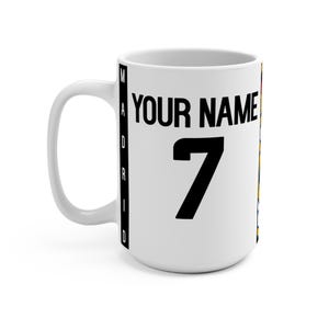 Mug Real Madrid personnalisé, tasse à café Real Madrid personnalisée, cadeau personnalisé Real Madrid pour lui, cadeau fan de football personnalisé image 4